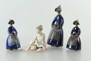 FIGURINER, 3 st, Elsi Bourelius, samt figurin Nao