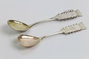 SKEDAR, 2 st, samehantverk, silver, ca 47,4 g, 1915 resp. 1926
