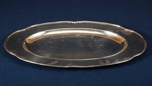 W.A.BOHLIN, UPPLÄGGNINGSFAT, NYSILVER, 47 X 29 CM