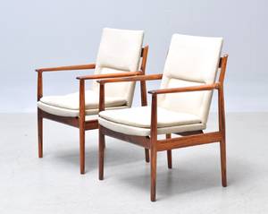 Arne Vodder 1926 - 2009 . Par armstole i palisander, model 431 2