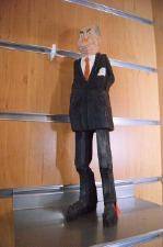Snidad träfigur, Tage Erlander sign. NEN H23,5