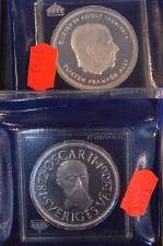 Silver minnesmynt 2st Oscar IIGustaf VI Adolf