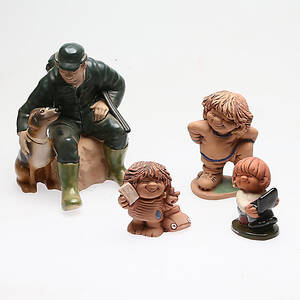 FIGURINER, 4 st, keramik, Ewa Jarenskog, JIE keramik.