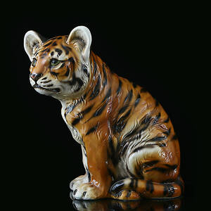 FIGURIN, tiger, porslin, samtida.