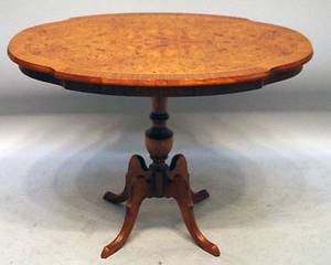SOFFBORD, mahogny, rokokostil.