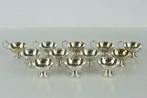 PUNSCHMUGGAR, 12 st, silver, Cesons, samt KEC, ca 374 g