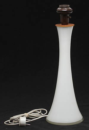 BORDSLAMPA, glas, 1900-talets mitt.