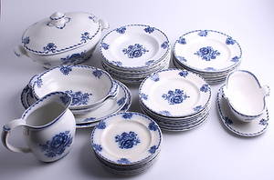 MATSERVIS, 46 delar, porslin, Bukett - Gustavsberg.