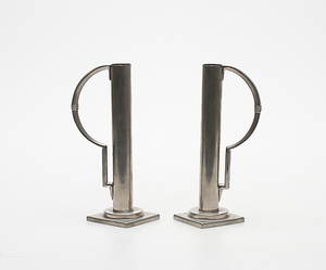 VASER, ett par, tenn, Art Deco, Knut Eriksson Co, 1939.