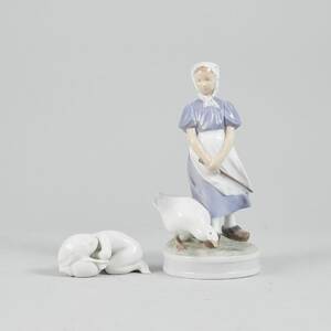 Figuriner, 2 st. Royal Copenhagen