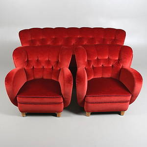 SOFFGRUPP, 3 delar, Art Déco. 193040-tal.