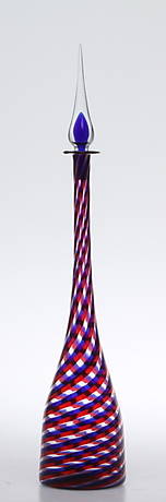 KARAFF glas, trol Venini, Murano, 1900-talets andra hälft.