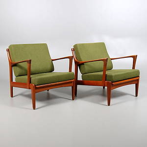 FÅTÖLJER, 1 par, Kuba, Bertil Fridhagen för Bröderna Andersson, Ekenäs, 1960-tal.