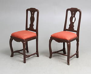 STOLAR, ett par, rokoko, 1700-tal.