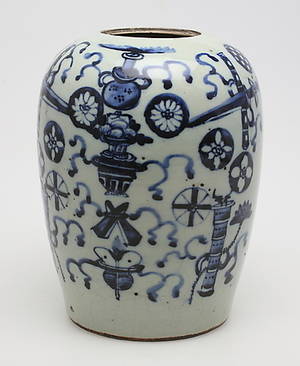 URNA, porslin, Kina, Qing dynastin, 1800-tal.