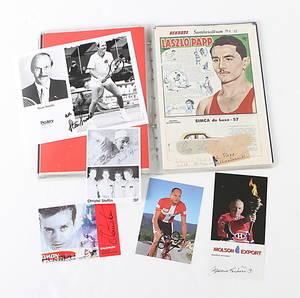 AUTOGRAFER och IDOLBILDER, ca 39 st, Svenk samt internationell idrott, bl a Francesco Totti, Diego Maradona, Dan Marino.