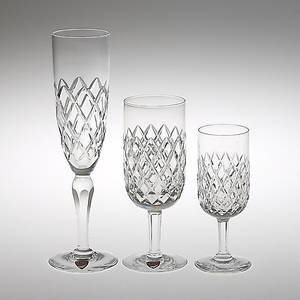 GLASSERVIS, 20 delar, Elisabeth Festival, Ingeborg Lundin, Orrefors, 1900-tal.