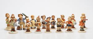 FIGURINER, 15 st, porslin, MJ Hummel, Goebel, Tyskland.
