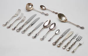 BESTICK, 129 delar, nysilver, Patricia, Mema AB, 1900-tal.