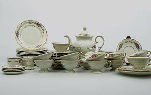 KAFFESERVIS, porslin, 45 delar, KPM, Polen.