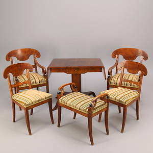 SALONGSGRUPP, 7 delar, Karl Johan stil, 1900-tal.