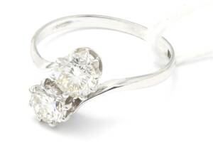 Tvillingring 18K vitguld