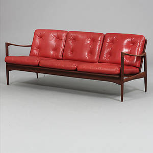 SOFFA samt FÅTÖLJ, Kandidaten, Ib Kofod-Larsen för OPE, 1960-tal.