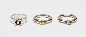 RINGAR, 3 st, silver, bl.a. Björn Flygare.