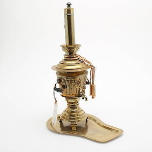 SAMOVAR, med bricka, mässing.