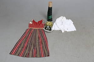 FOLKDRÄKT, 7 delar, Östra Härad, Småland.