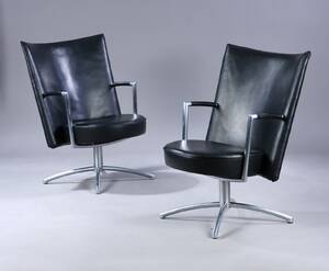 Johannes Foersom Peter Hjort-Lorentzen. Et par Partner Lounge-chair kontorstol, model EJ-70, stor model. 2