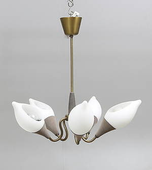 TAKLAMPA, 1960-tal, total höjd ca. 59 cm.
