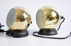 VÄGGLAMPOR, Artilux, 1-par, mässing, 1970-tal.