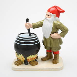 FIGURIN, porslin, tomte, efter Jenny Nyström.