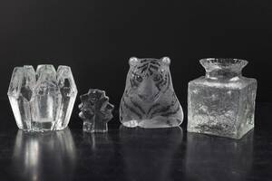 PARTI med vas, glasblock, skål, bl.a. Timo Sarpaneva, Crocus, Iittala, Mats Jonasson, Målerås