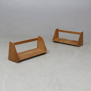 VÄGGHYLLOR, ett par, Hans J Wegner, Danmark, 1900-talets mitt.