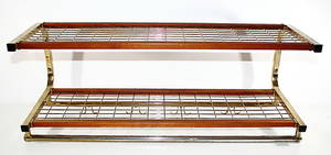 HATTHYLLOR, 3 st, teak, mässing, Habo Isaksson.