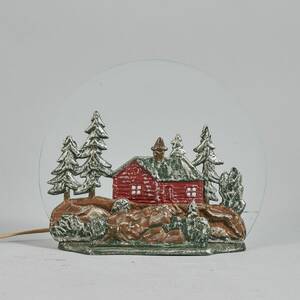 Bordslampa, glas metall