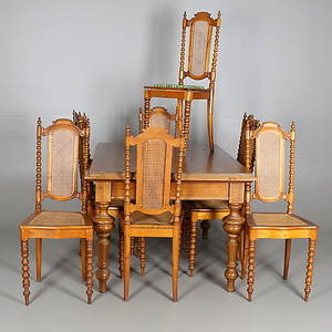 MATSALSGRUPP, 11 delar, nyrenässans, 181900-tal.