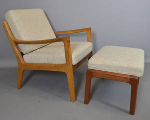 OLE WANSCHER. SESSEL UND HOCKER FÜR PETER JEPPESEN.