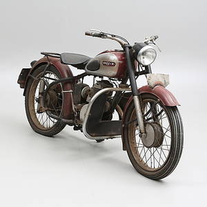 MOTORCYKEL, Svecia 200, 1952 Motornr 238A43482D, Ramnummer B 25320.