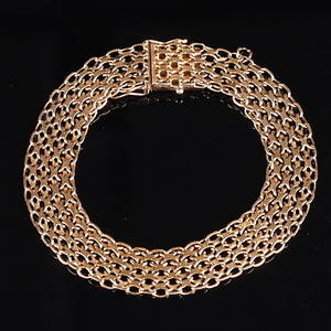 ARMBAND, x-länk, 18k guld, Brofod Aktiebolaget, Falköping, 1972.