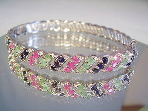RUBIN-SMARAGD-SAFIR ARMBAND.