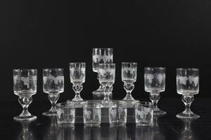 DEL av glasservis, Swedish Old, Reijmyre, 12 delar