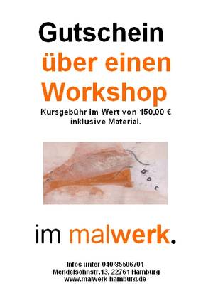 Malwerk, Gutschein über einen Workshop