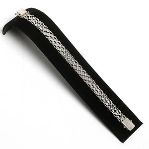 ARMBAND, silver, x-länk, Nils-Eric Södermark Guldvaror, 1978. Vikt 11 gram.