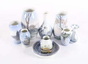 Royal Copenhagen og BG samling vaser m.m. 9