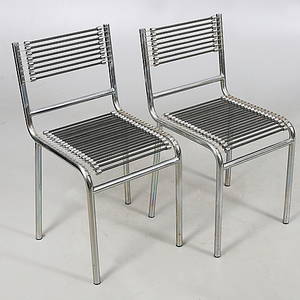 STOLAR, ett par, Sandows Chair, Rene Herbst. 1970-tal.