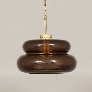 TAKLAMPA, Bubblan, Carl Fagerlund, Orrefors, omkring 1970. Höjd 35 cm.