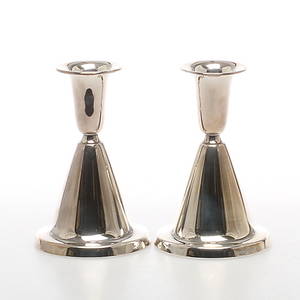 LJUSSTAKAR 1 par, silver, Thorvald Marthinsen, Norge, 1900-tal.